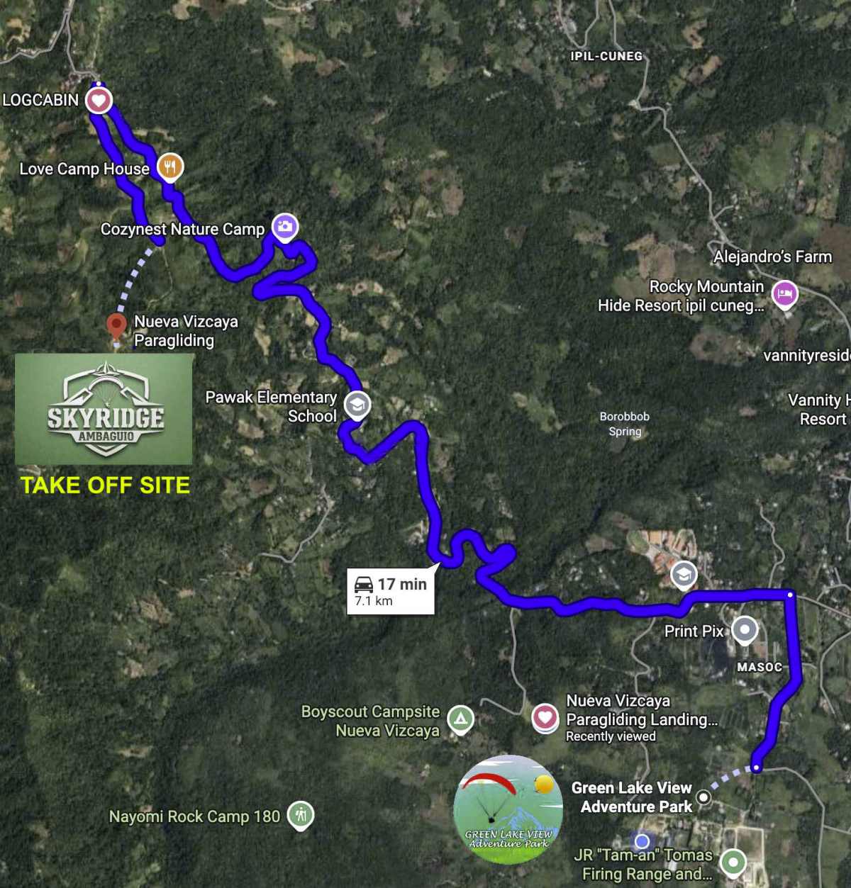 location map ambaguio skyridge